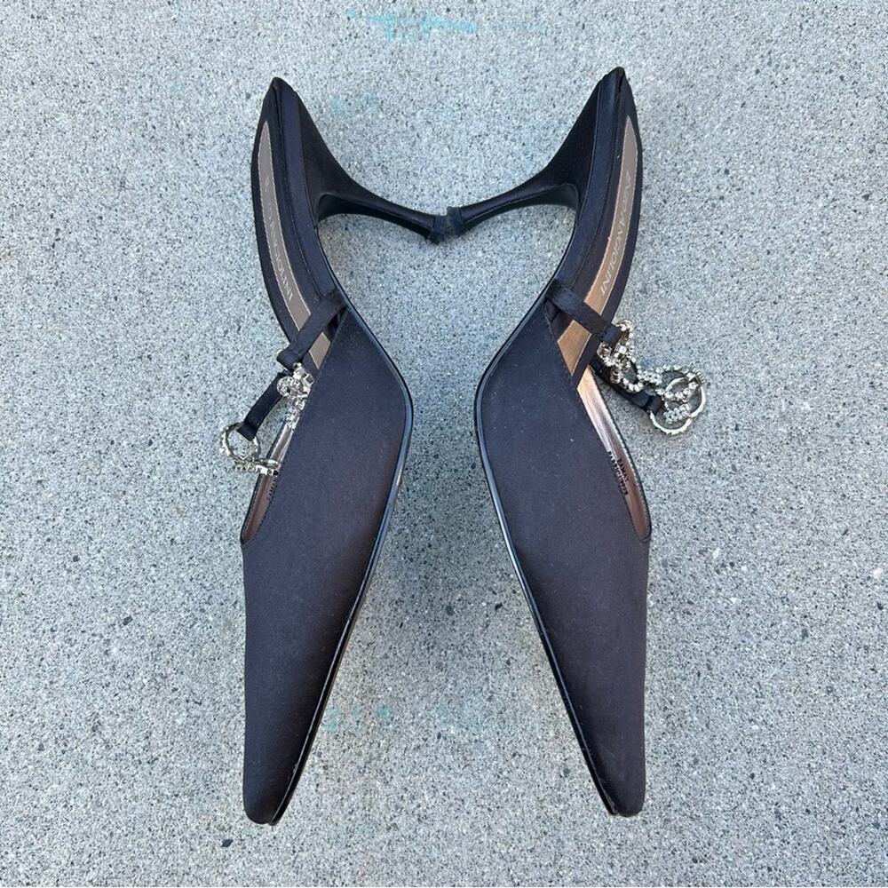 Vintage‎ Enzo Angiolini Satin Rhinestone Mule - Picture 5 of 16